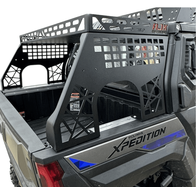 Polaris Xpedition Headache Rack 3/4 Rack by AJK Offroad Angled View of Side