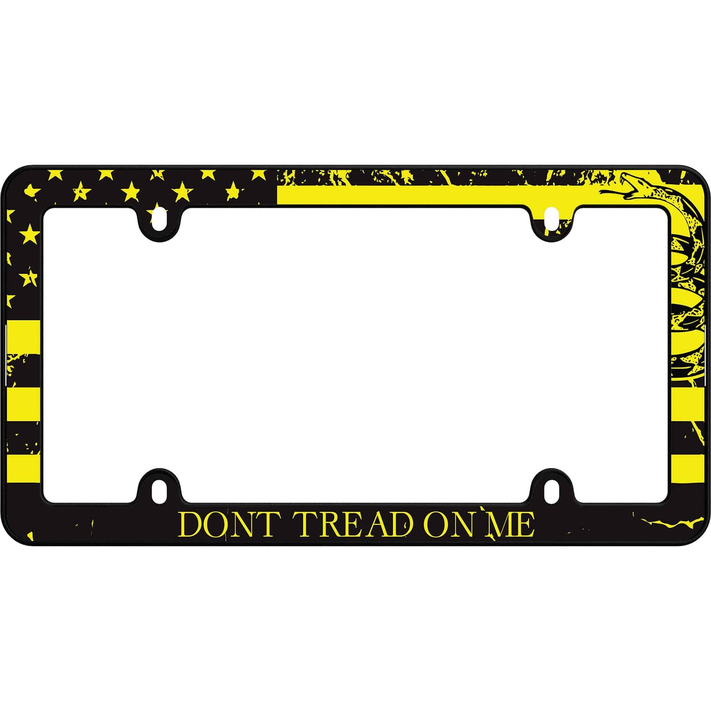 Don’t Tread On Me License Plate Frame, Matte Black