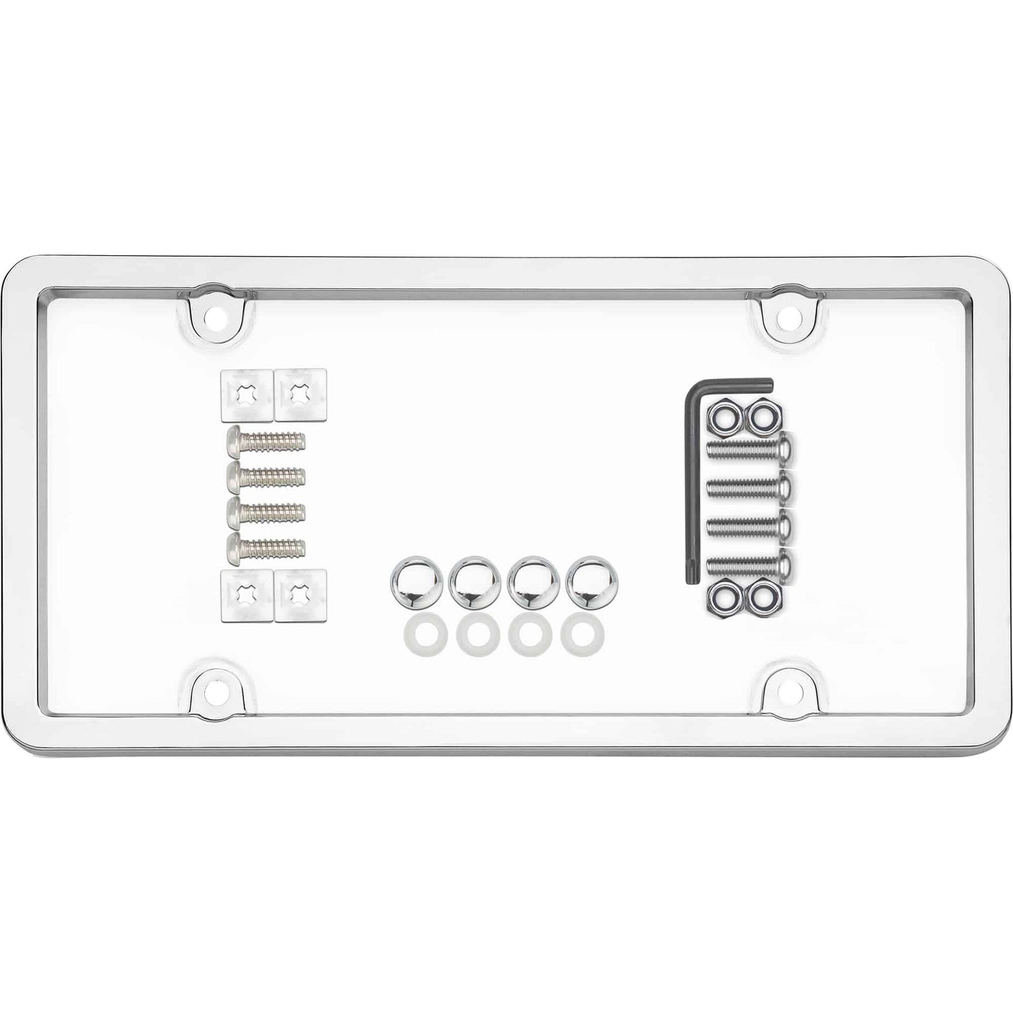 Ultimate Tuf Combo Frame with Shield, Chrome/Clear