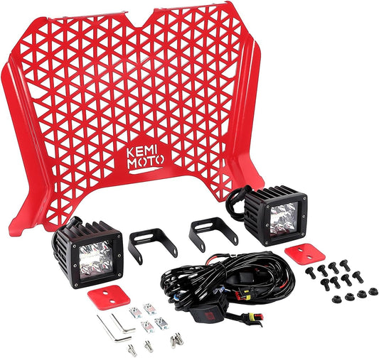 UTV Metal Front Grill Light for Polaris RZR XP 1000/Turbo - Kemimoto