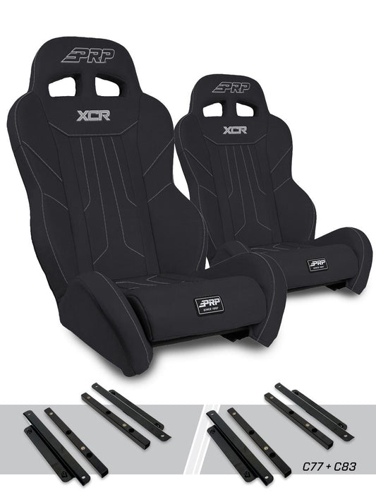 XCR Suspension Seats Kit for Polaris General, RZR S 900, 900 Trail, Trail, XP 1000, Turbo, Turbo S (Pair)