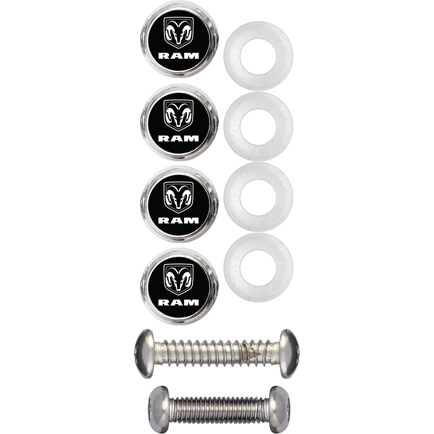 RAM License Plate Fastener Cap Kit
