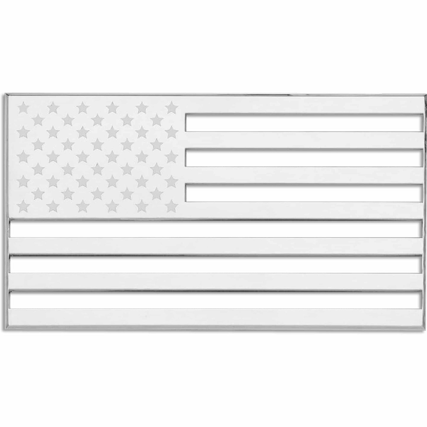American Flag Decal, Chrome