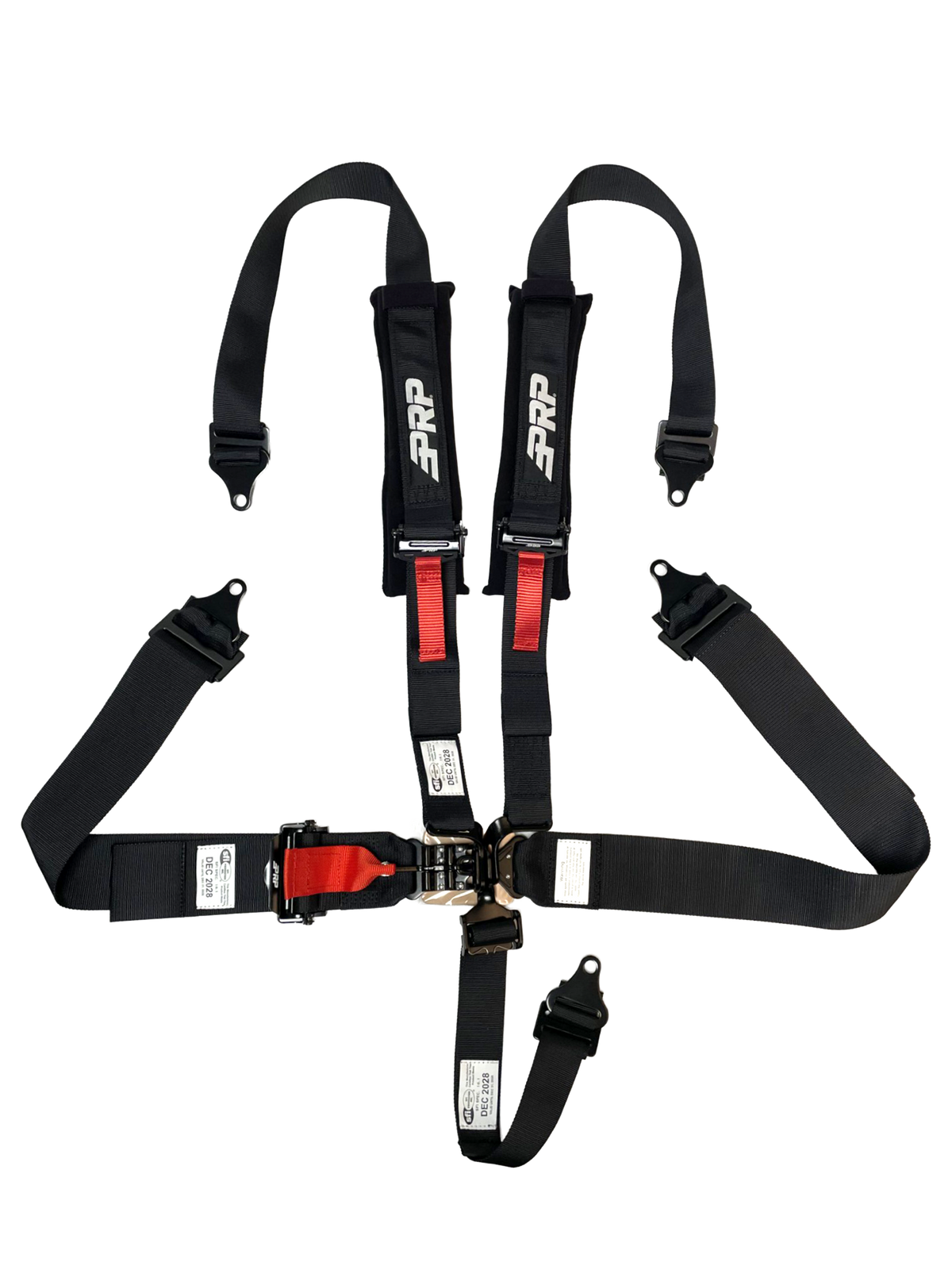 5.2 Harness Latch & Link with 2" Shoulders, 3" Lap Belts and Removeable Pads (SFI 16.1), Black