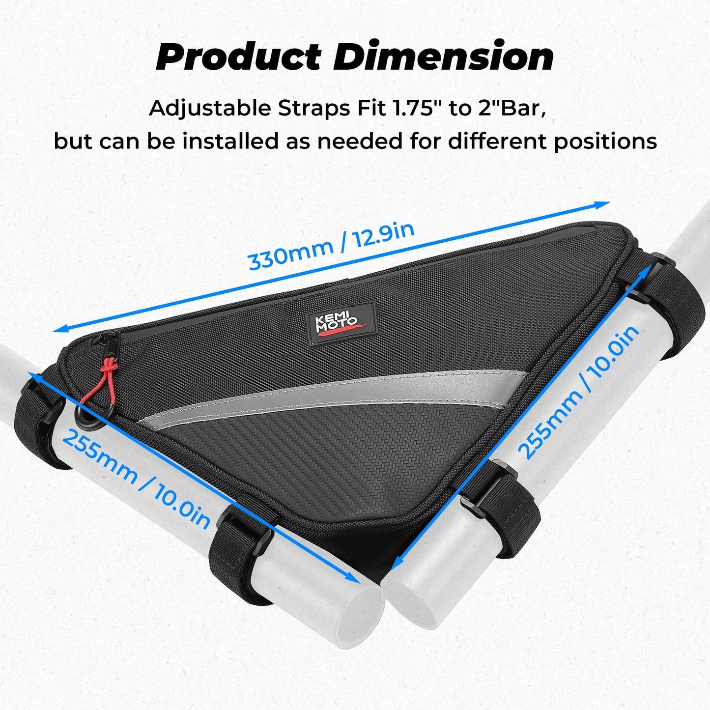UTV Roll Bar Triangle Storage Bag - Kemimoto