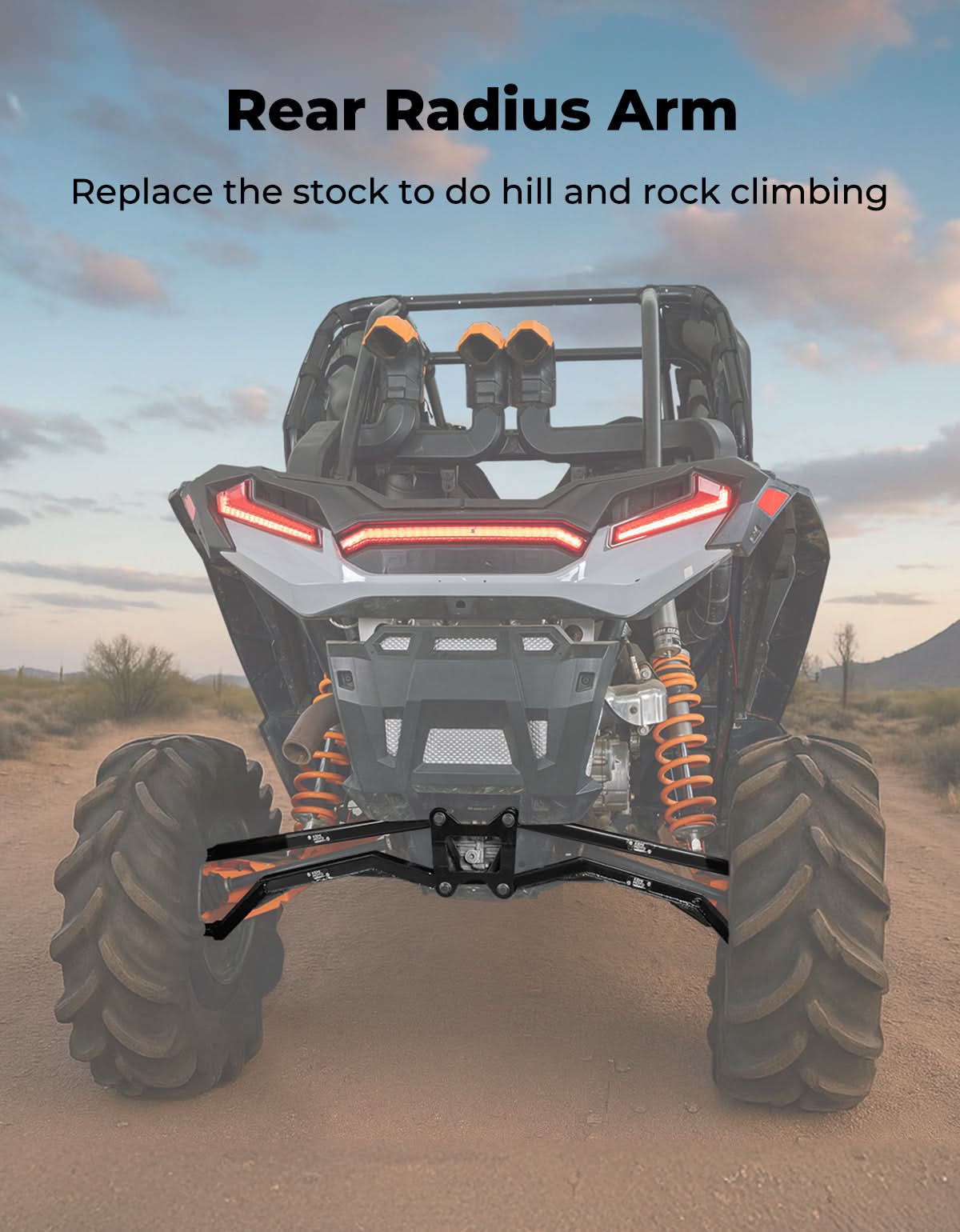 14-23 XP 1000 Rear Radius Arms for Polaris RZR XP 1000/RZR 4 1000 2014-2023 - Kemimoto