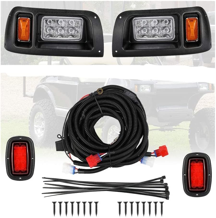 DS 12V LED Headlight & Tail Light Kit For Club Car DS, Gas & Electric - Kemimoto