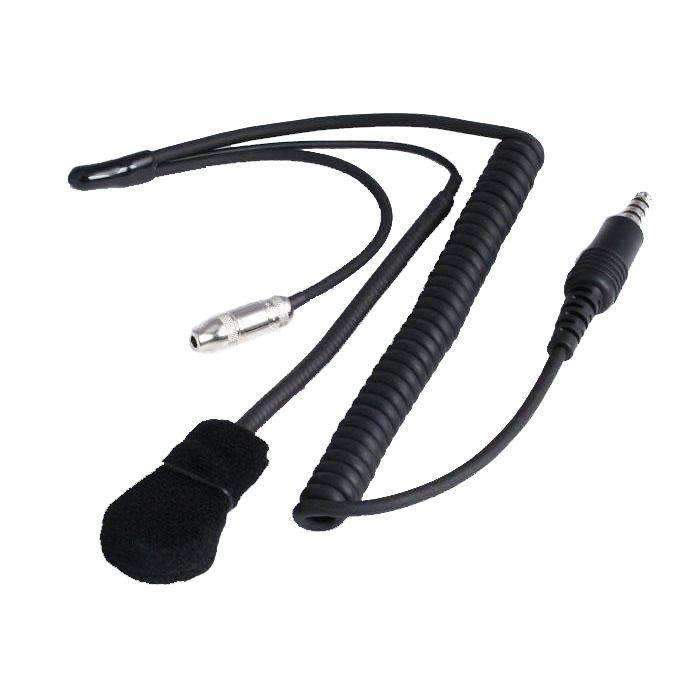 4C IMSA Wired Coil Cord Helmet Kit with Mic and 3.5mm Jack