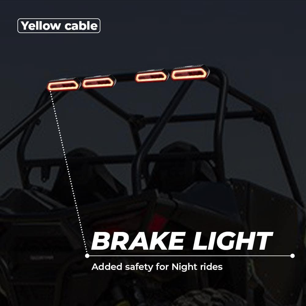 1.75-2�UTV Red Chase Tail Light 90133 Can Am Maverick X3 Polaris RZR PRO XP 2020 - KEMIMOTO