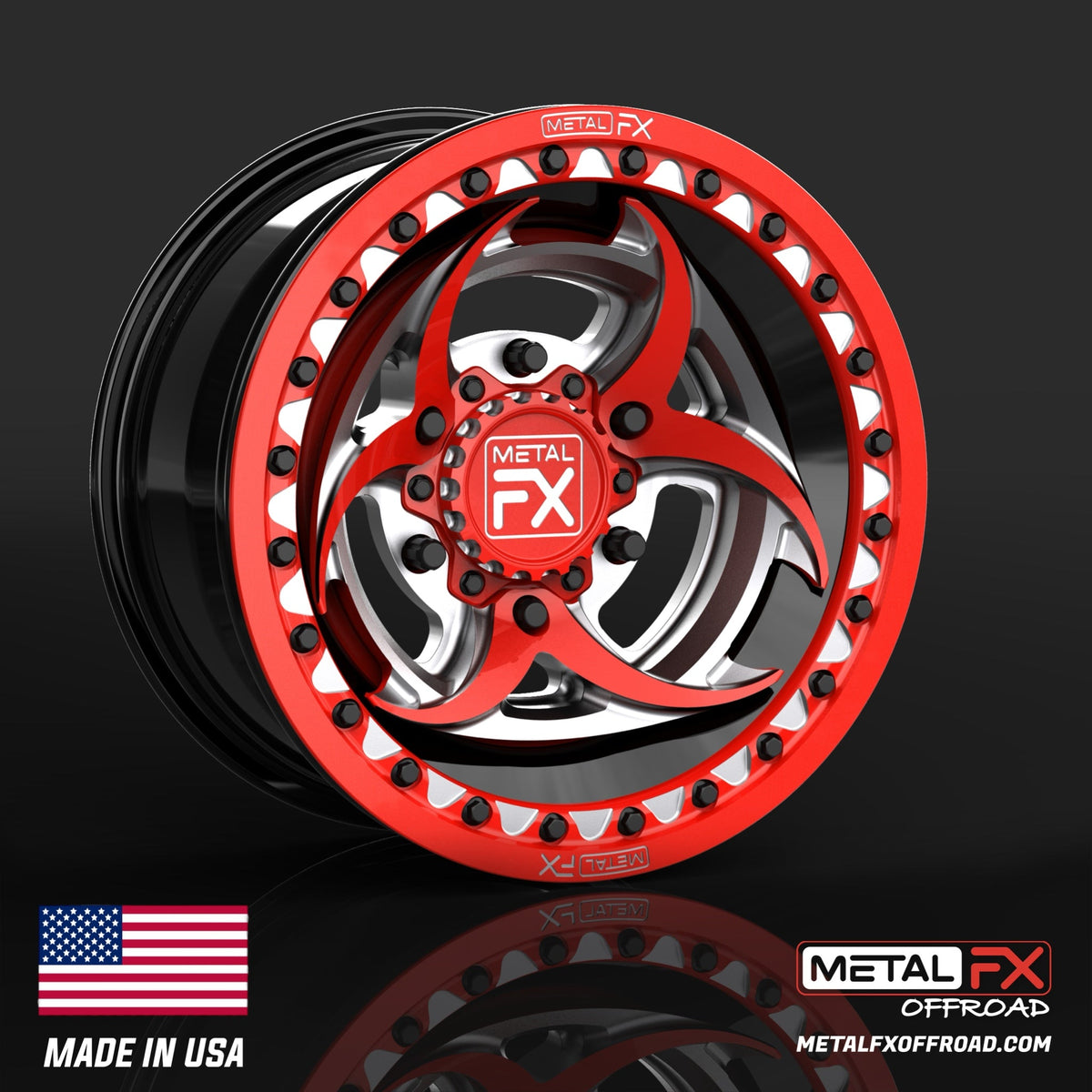 Metal FX Offroad Biohazard 6R Forged 3-Piece Beadlock UTV Wheel