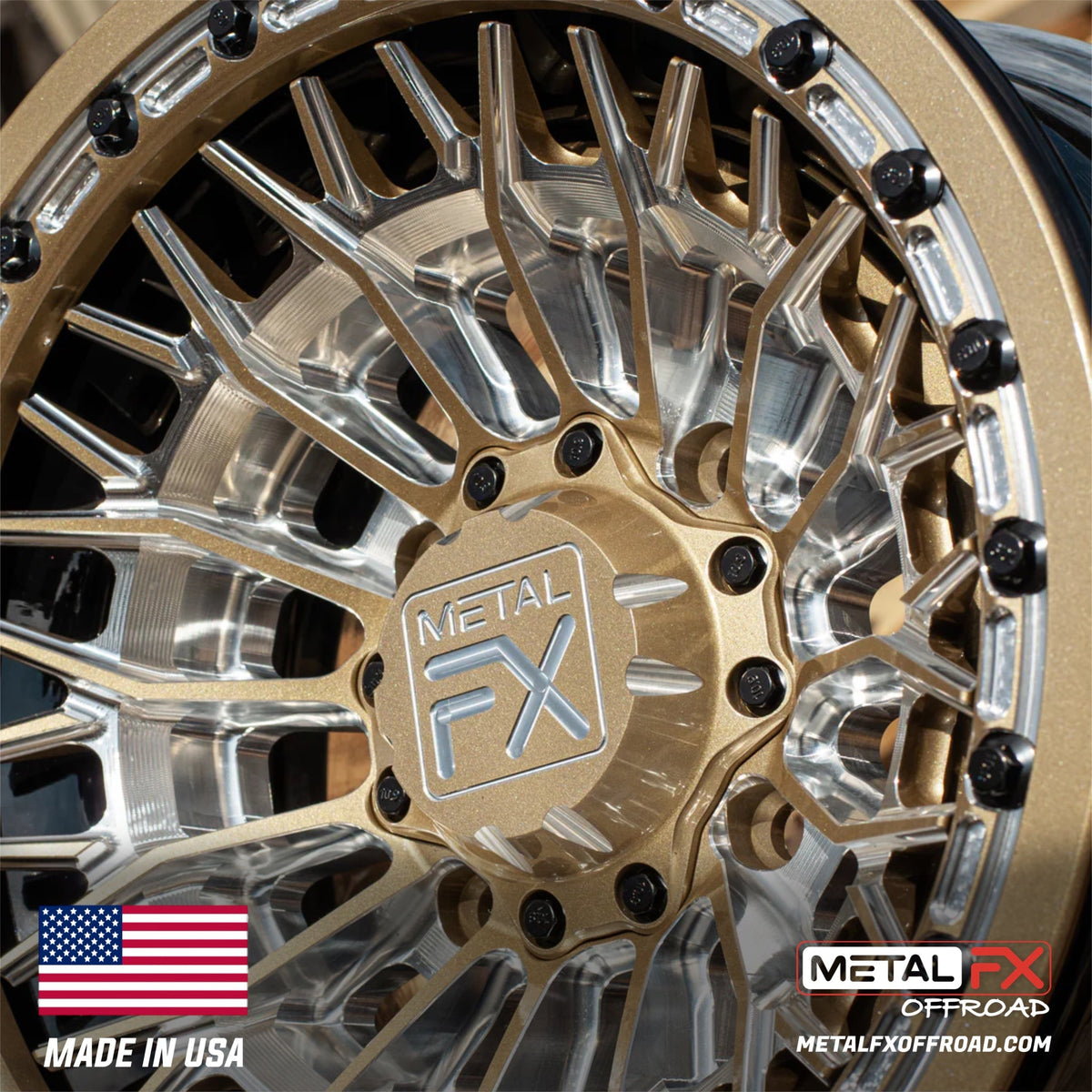 Metal FX Offroad Falcon Forged 3-Piece Beadlock UTV Wheel