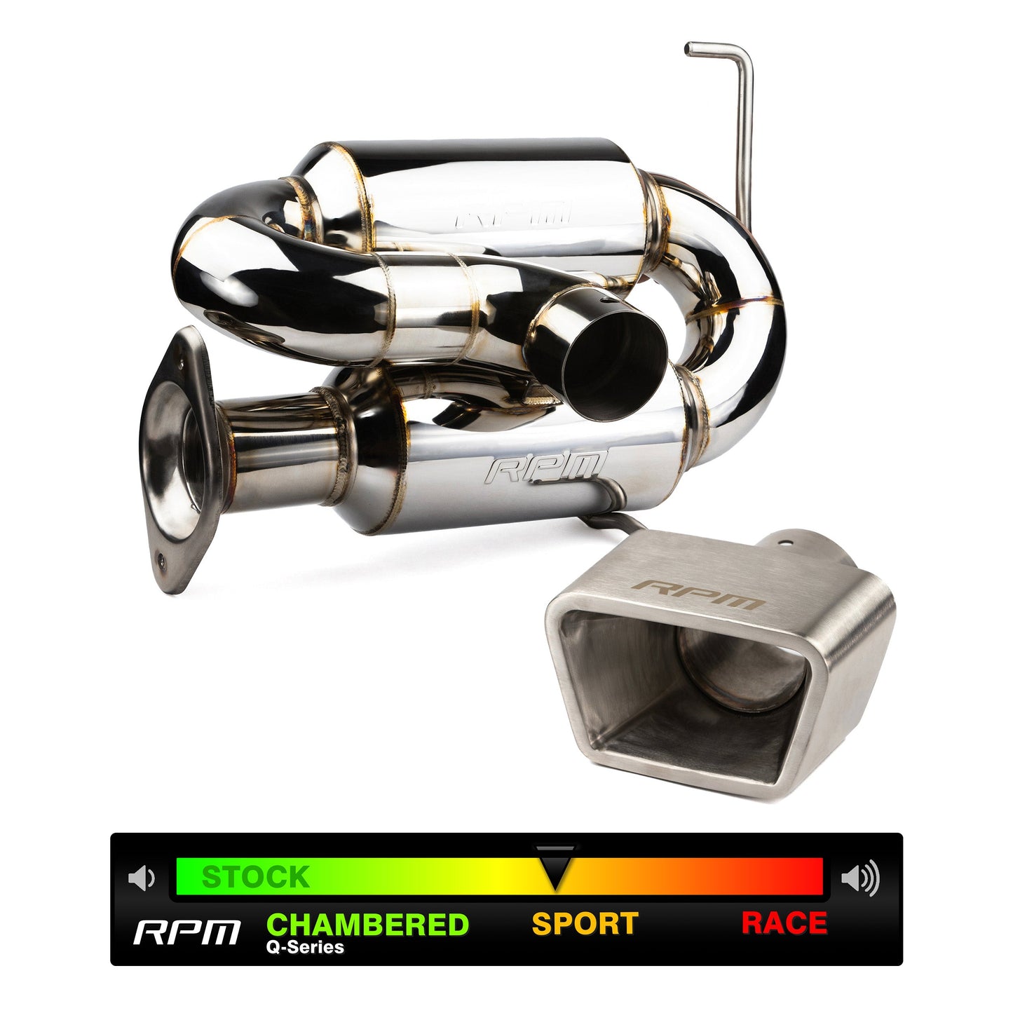 Rpm Polaris Rzr Pro R 3" Dual Sport Muffler W/ 3" Tip