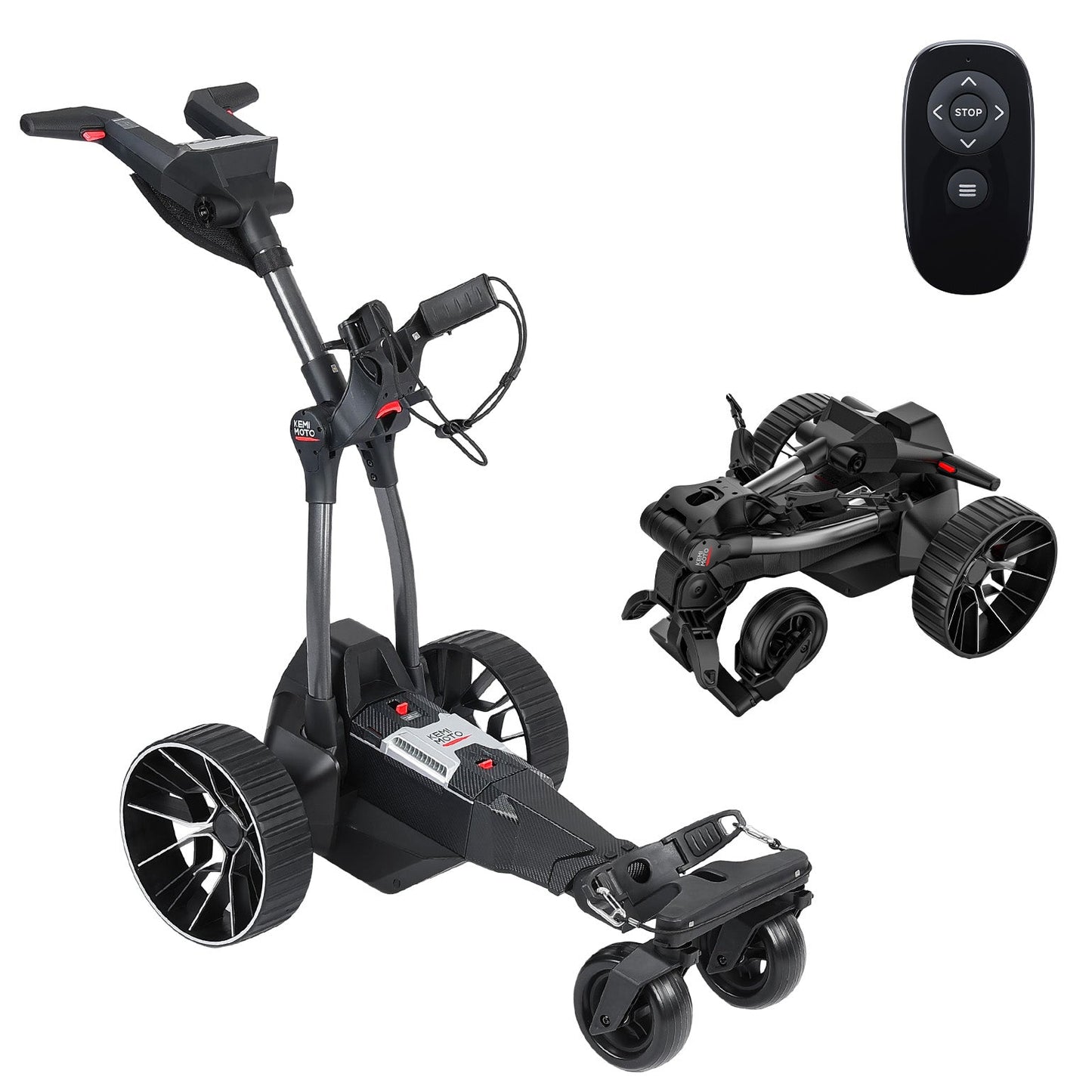 Remote electric golf caddy
