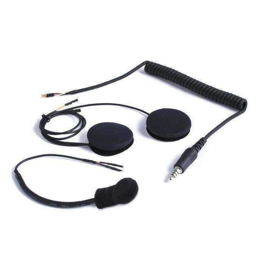 Peltor 4-Conductor Helmet Kits - Mic / 1/8 Ear Bud Jack / Coil Cord / Straight