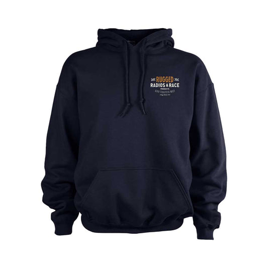 Rugged Radios Vintage Race Pullover Hoodie - Navy Blue - Xxl