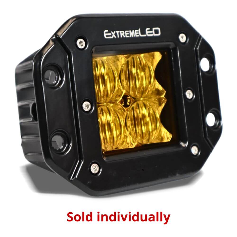 Yellow Flood Flush Mount Extreme Series 3" LED Light Pod