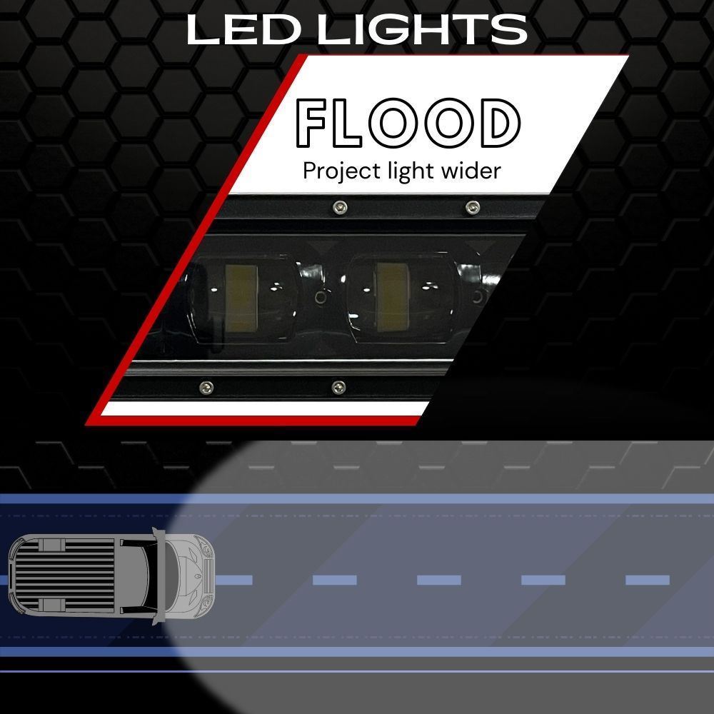 8" Super Stealth Flood Beam LED Light Bar