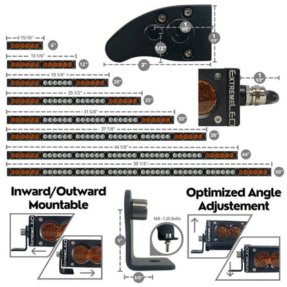 38" X6S Slim Amber/White 180W LED Light Bar & Harness