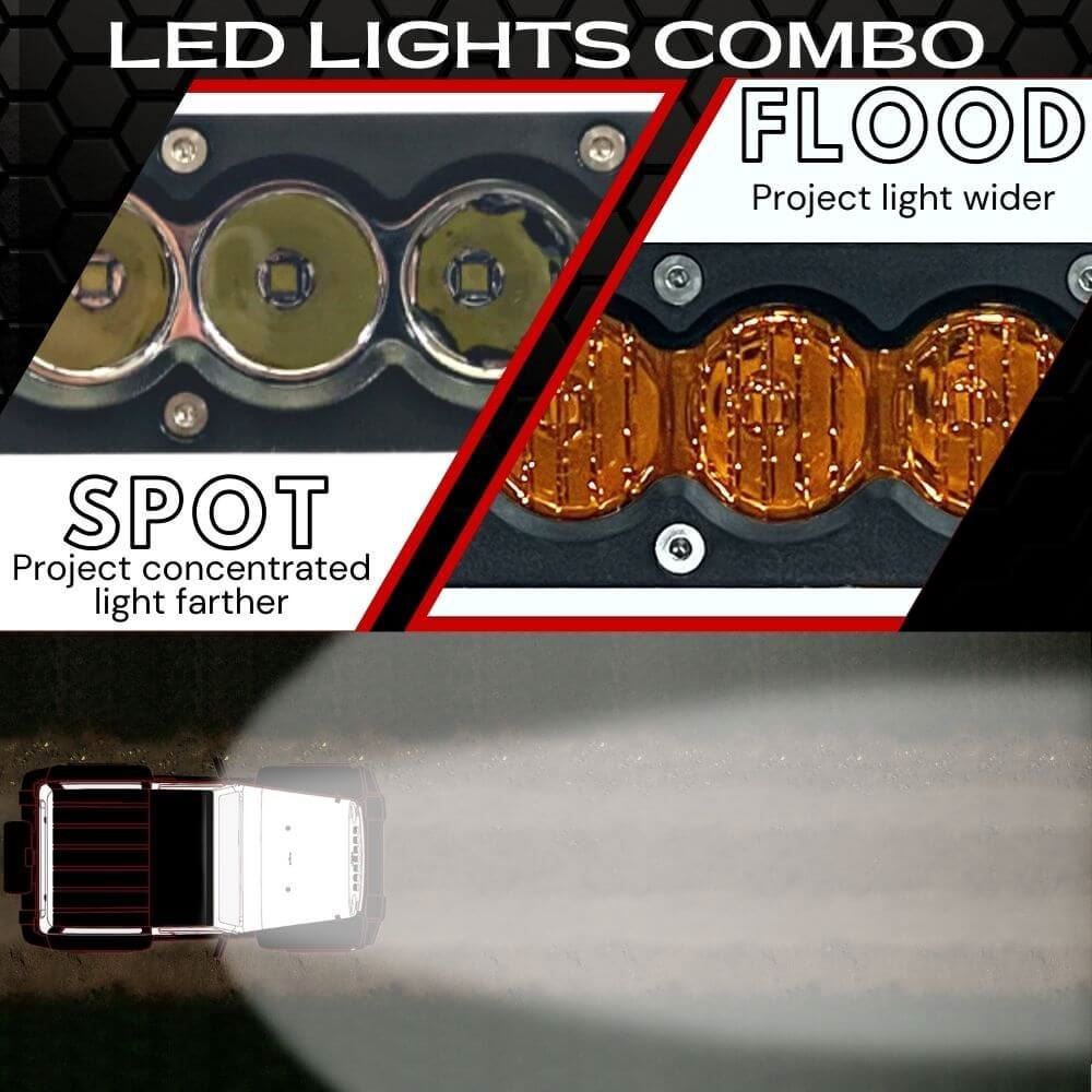 38" X6S Slim Amber/White 180W LED Light Bar & Harness