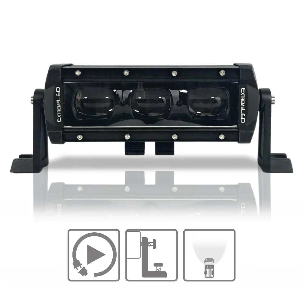 8" Super Stealth Flood Beam LED Light Bar