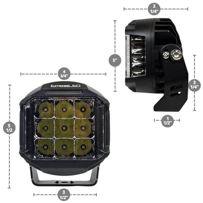 High Power 5" Side Shooter LED Light Pods with Amber DRL (Pair)