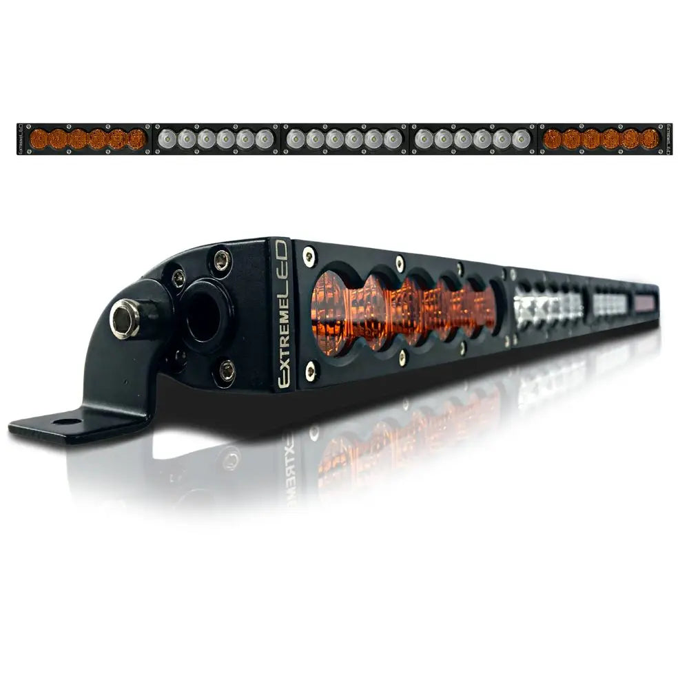 30" X6S Slim Amber/White 150W LED Light Bar & Harness