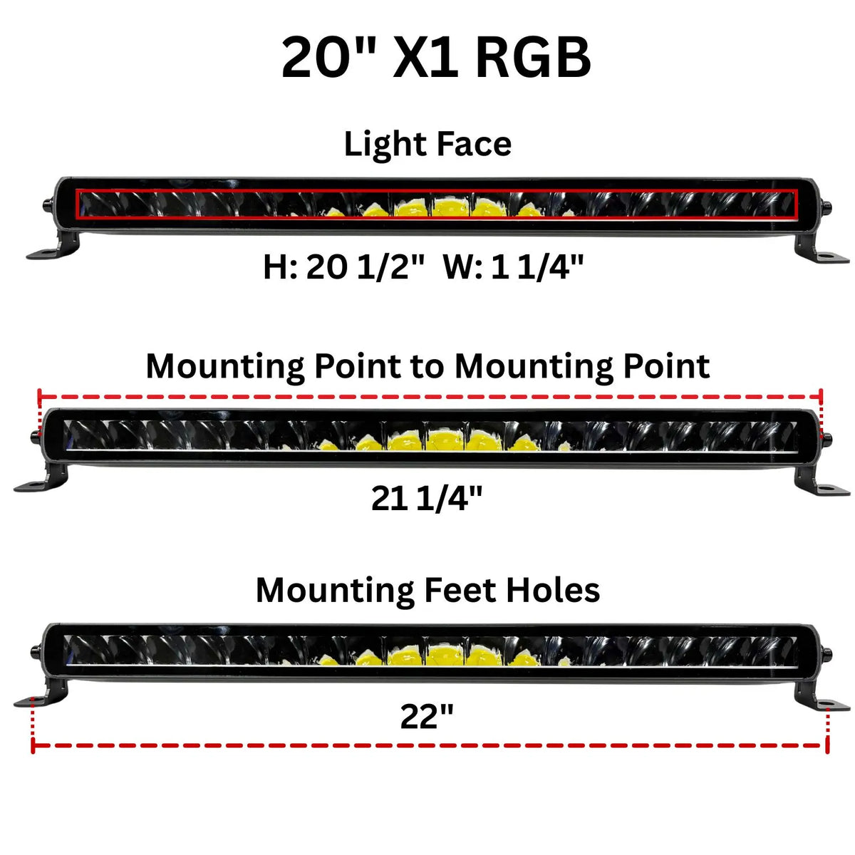20" Extreme Series Low Profile Combo RGB Light Bar & Harness Kit
