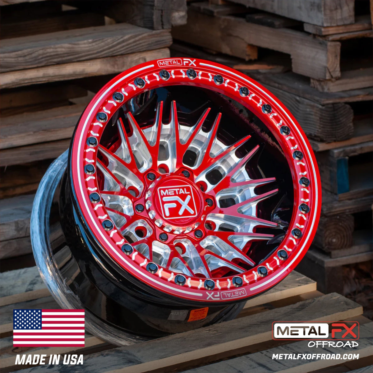 Metal FX Offroad Fang 6R Forged 3-Piece Beadlock UTV Wheel