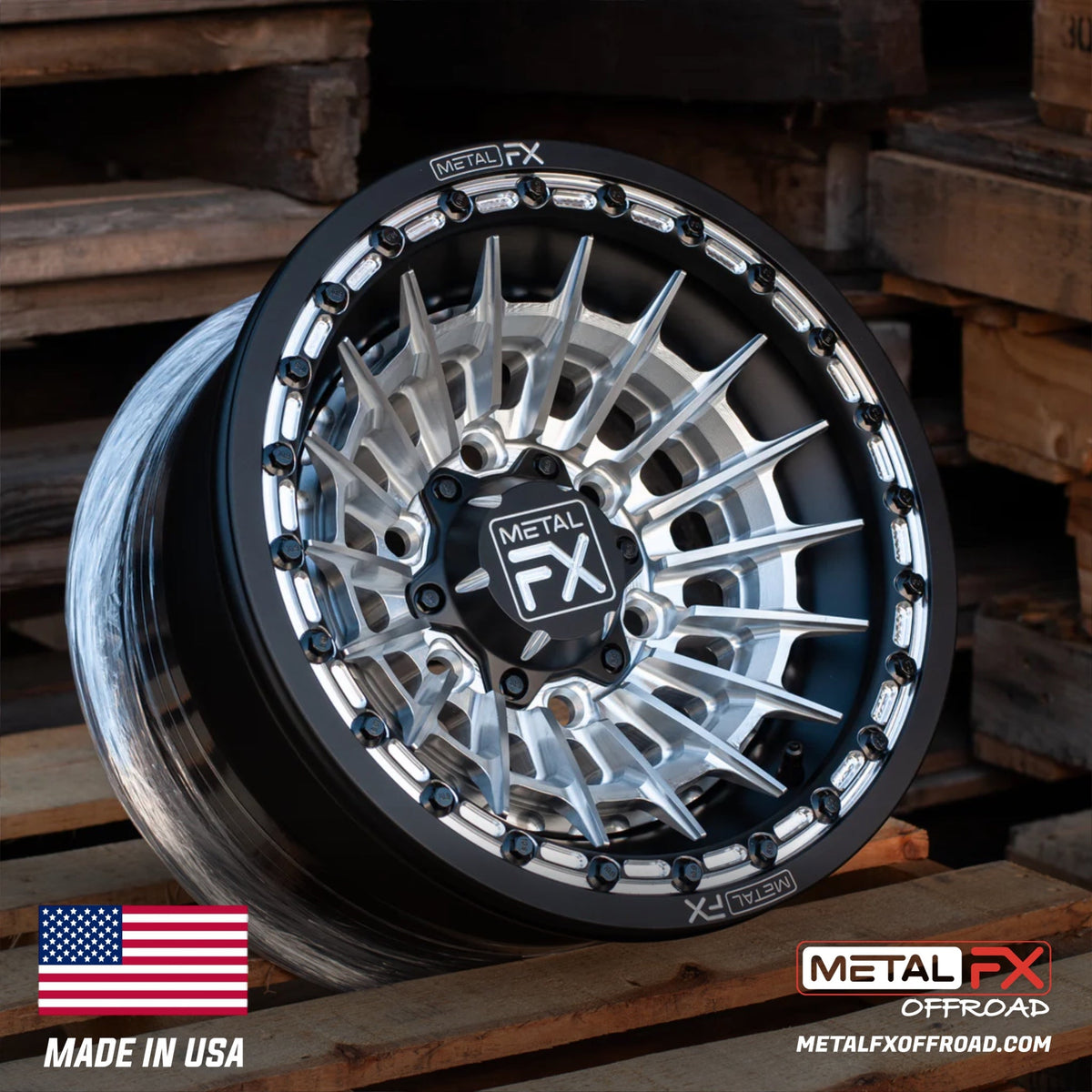 Metal FX Offroad Mobster 6R Forged 3-Piece Beadlock UTV Wheel