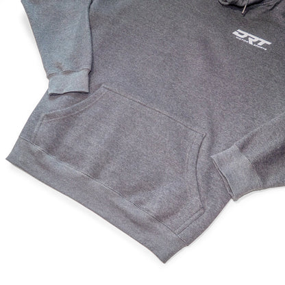 Drt motorsports hoodie in charcoal grey front view