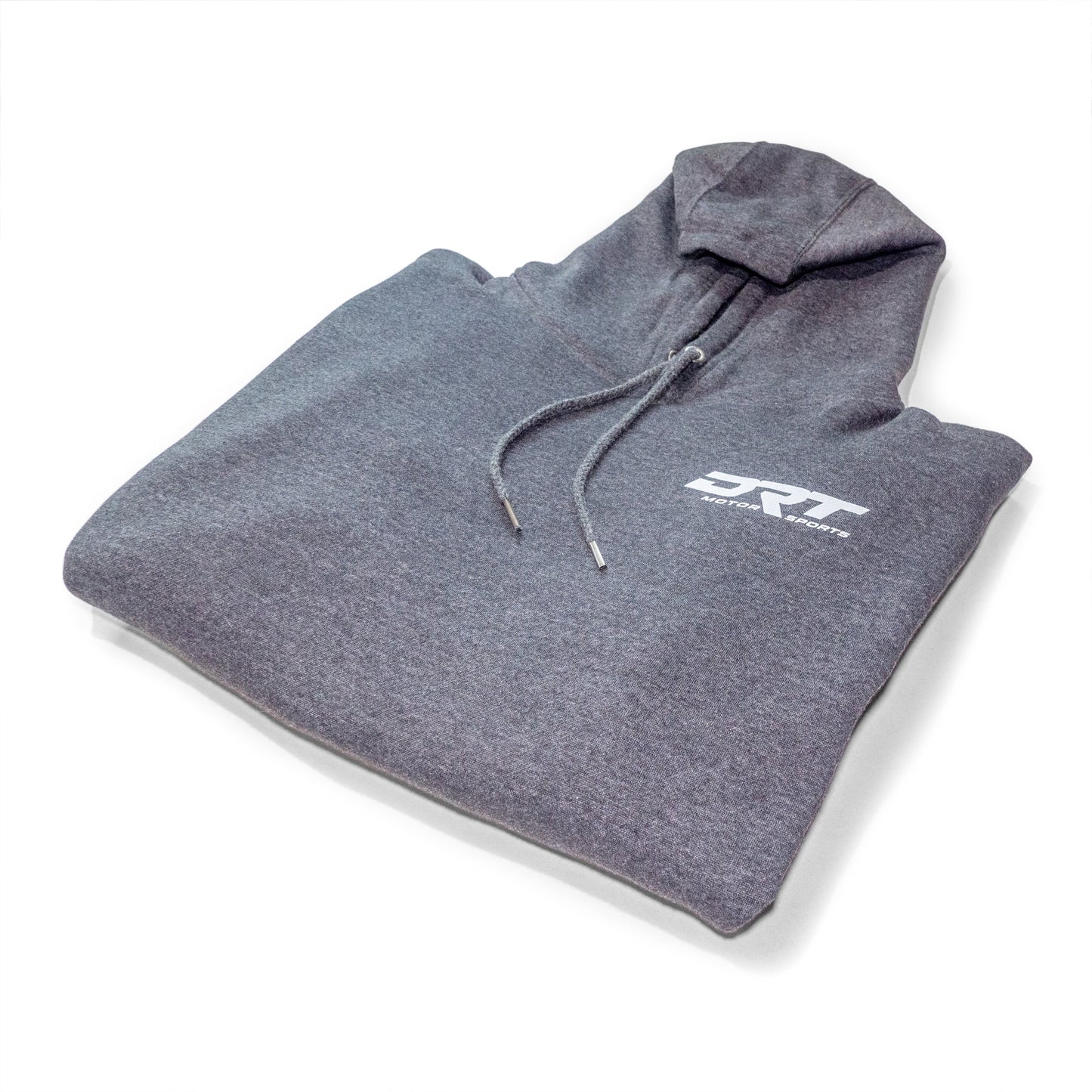 Drt motorsports hoodie in charcoal grey front view