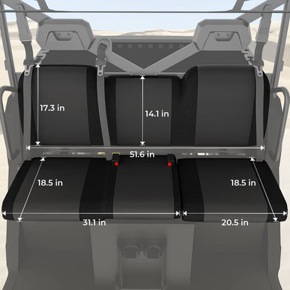 Polaris Ranger 1000 Adjustable Break Away Side Mirrors & UTV Waterproof Seat Cover - KEMIMOTO