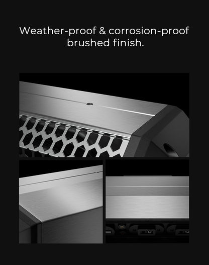 KEMIMOTO Midnight S80 32" Aluminum 6-Speaker RGB Soundbar Silver - Kemimoto