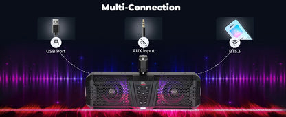 Midnight 40 16" Bluetooth Sound Bar â€?026 Compact RGB UTV Speaker for Golf Cart, ATV, Polaris RZR