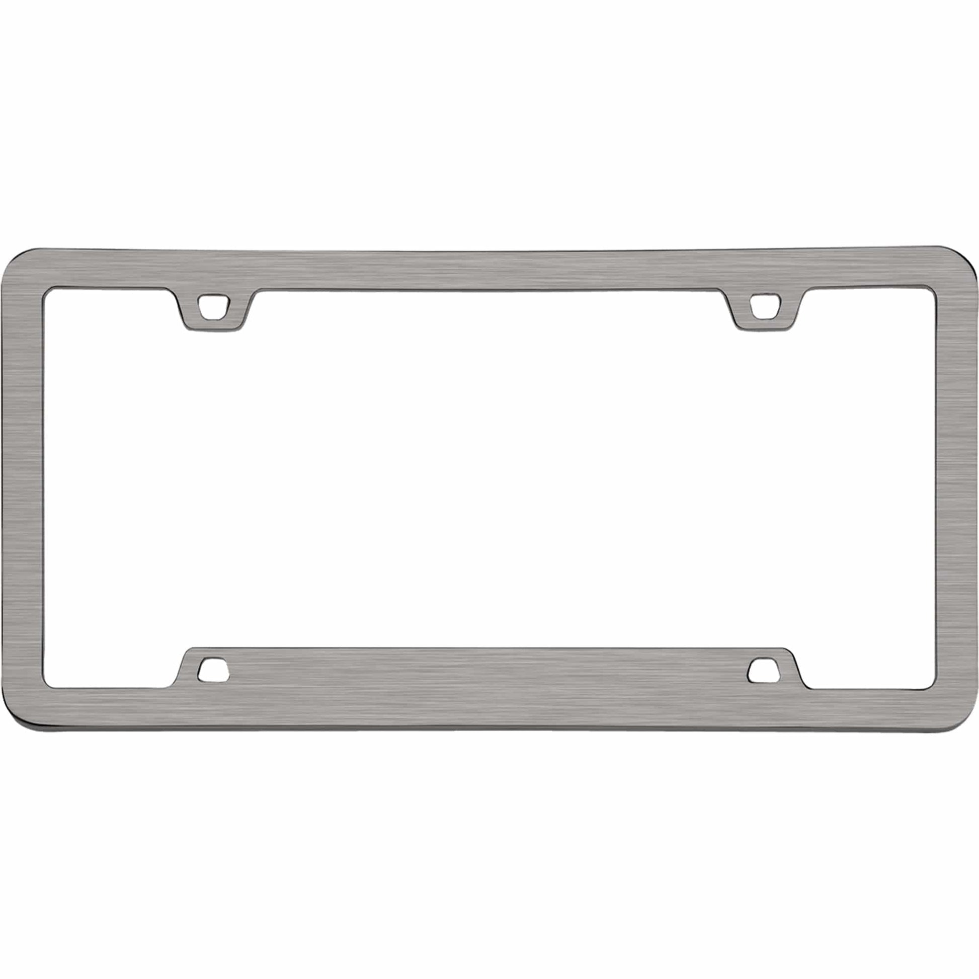Neo Sport License Plate Frame, Brushed Nickel