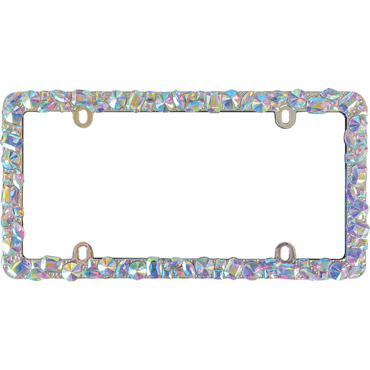 Dazzle License Plate Frame, Chrome