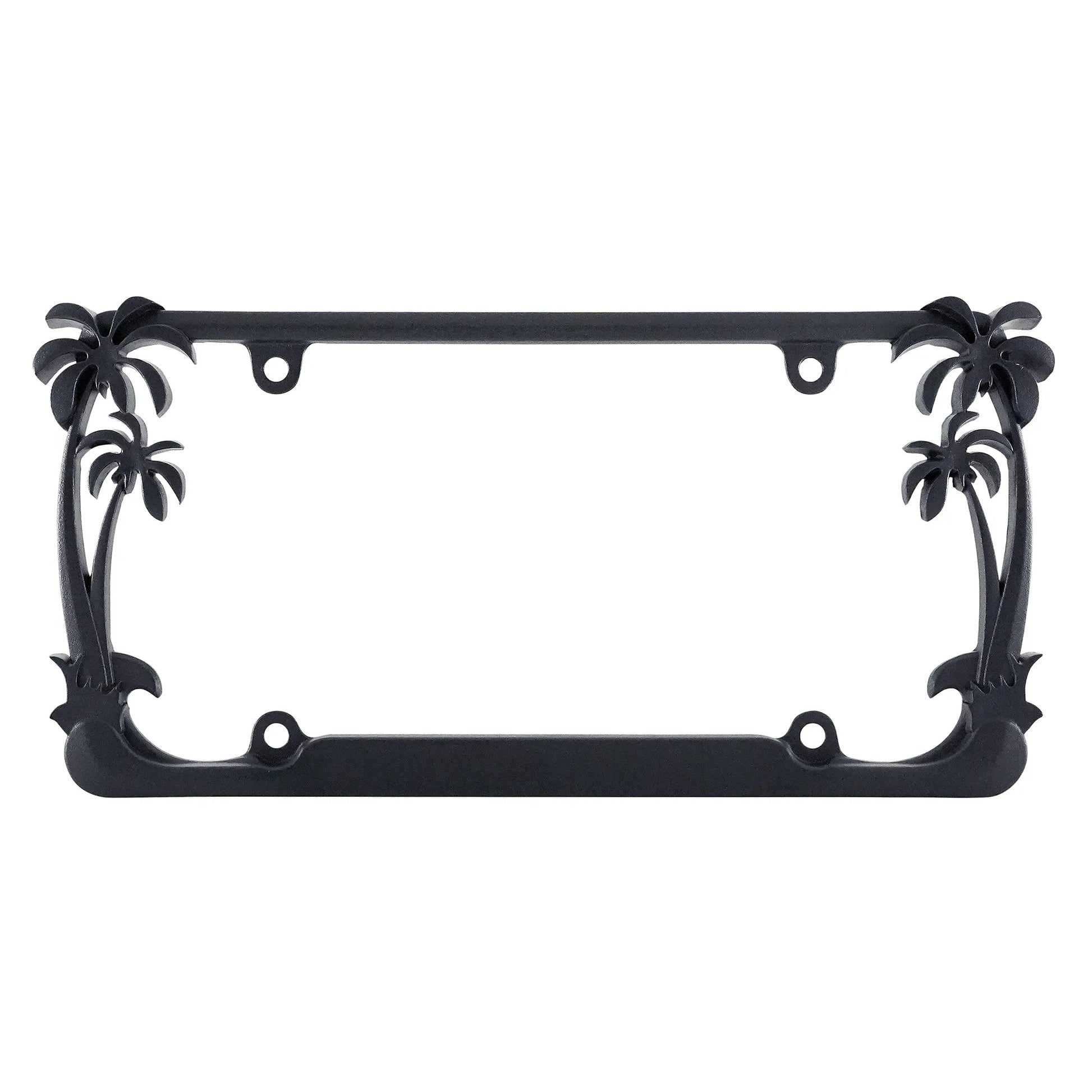 Palm Tree License Plate Frame, Black