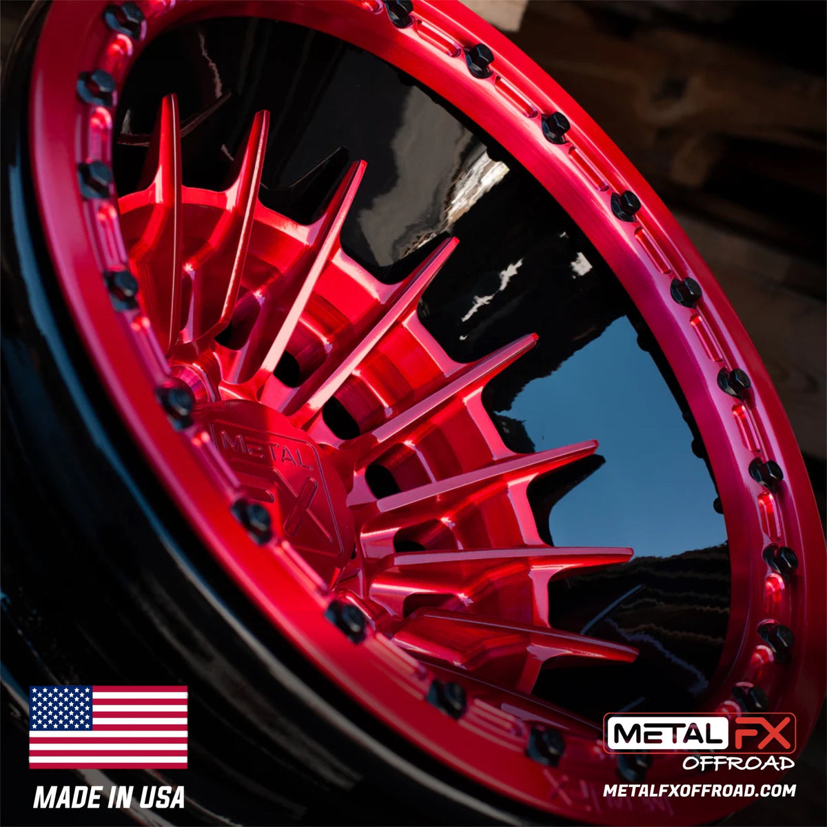 Metal FX Offroad Mobster 6R Forged 3-Piece Beadlock UTV Wheel
