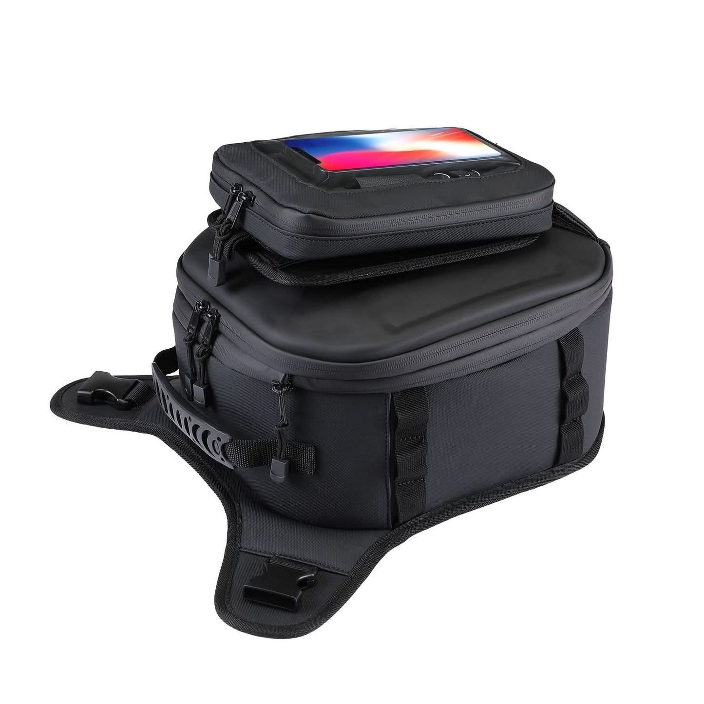 Motorcycle Tank Bag 13-16L Waterproof Hard Shell with Phone Holder - Kemimoto