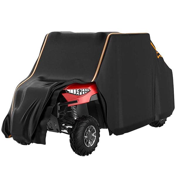 Waterproof Large 4 Seats UTV Cover (Length 214?? with Reflective Strip Compatible with 2-Row Seating RZR 4 Ranger Crew General 4 Can Am Honda Kawasaki - KEMIMOTO