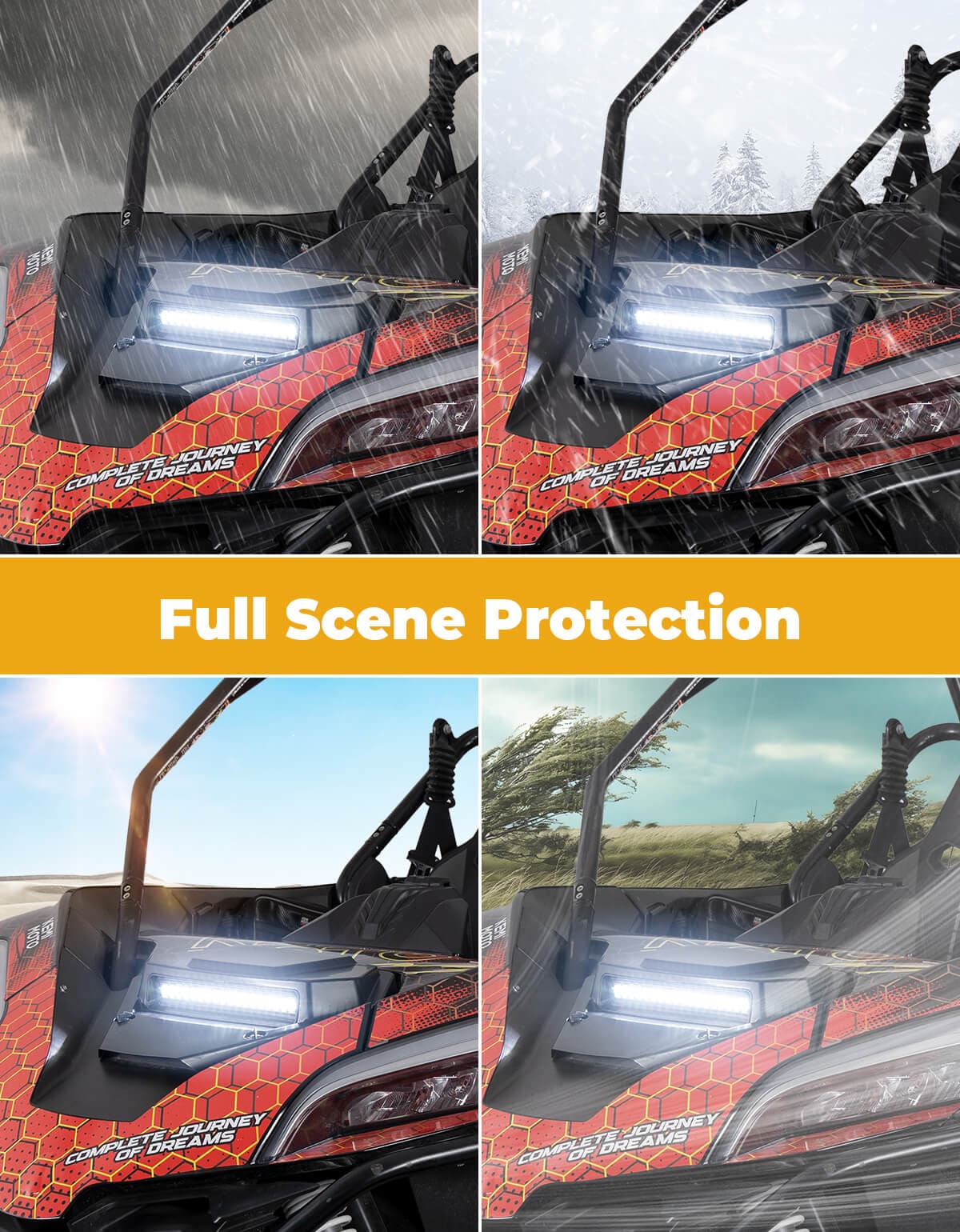 UTV Hood Scoop with Light for CFMOTO ZForce 950 2020+ - Kemimoto