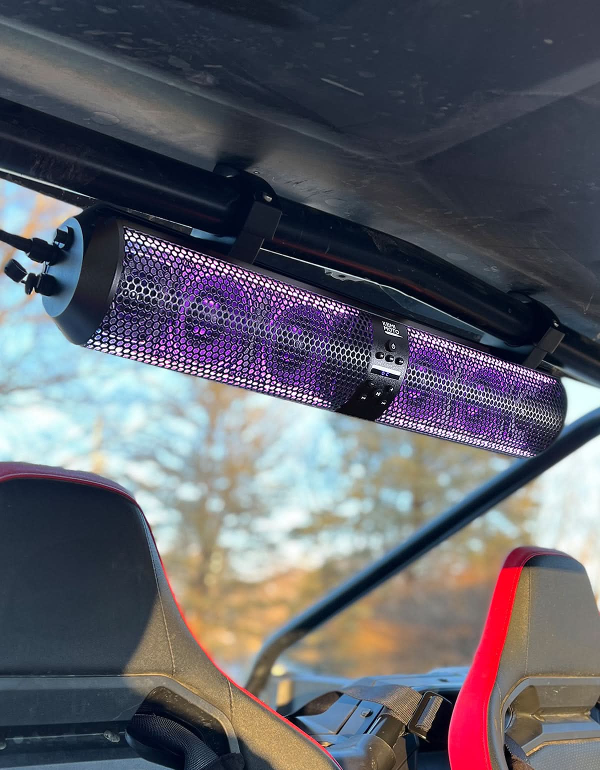UTV Bluetooth Sound Bar â€?32" RGB Speaker, IP66 Waterproof 2025 | Fits 1"-2" Roll Bars on Polaris RZR, Can-Am, SxS, Golf Carts