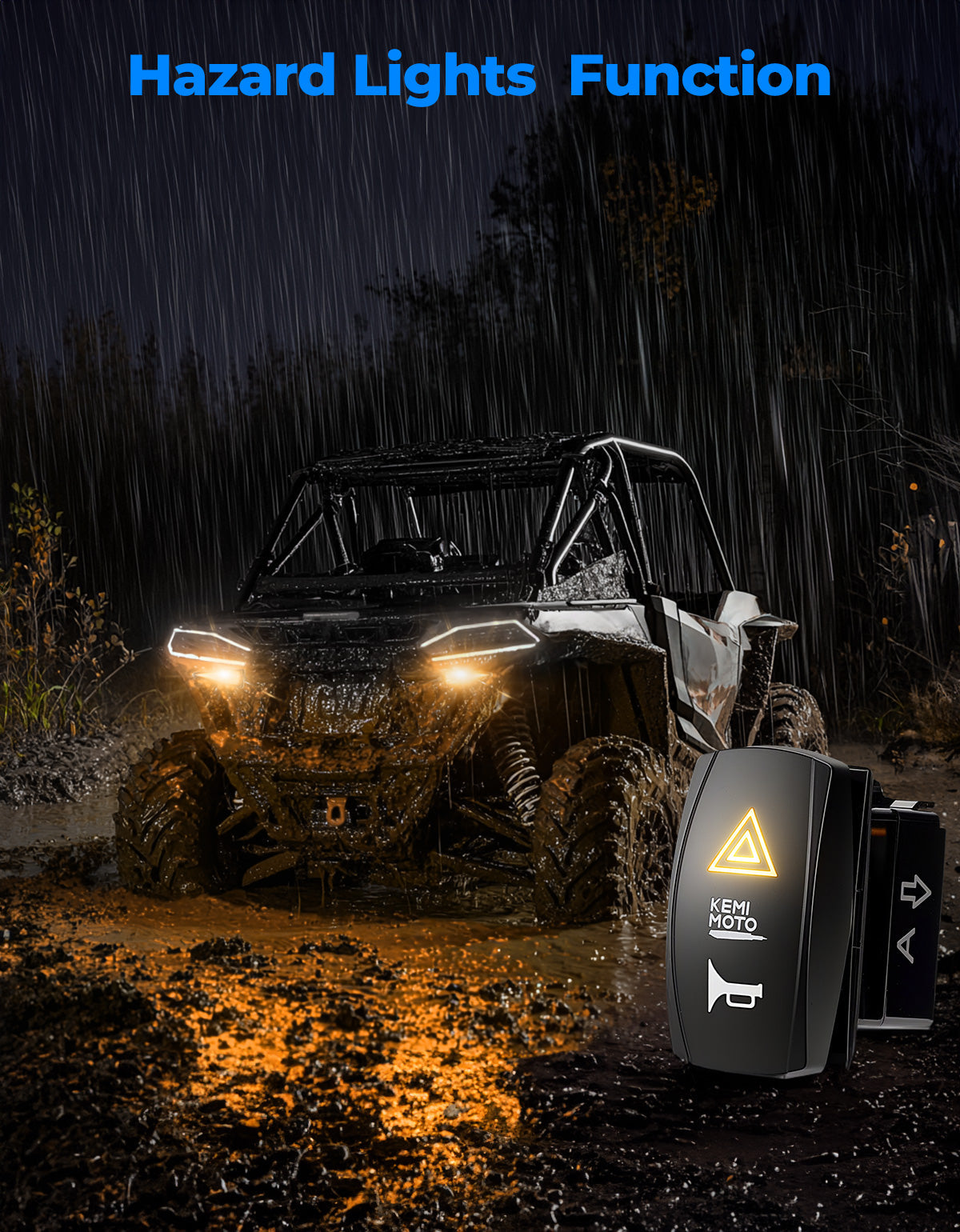 UTV Turn Signal Kit with 110D Horn for Polaris|Can-Am|Teryx|CFMOTO - Kemimoto