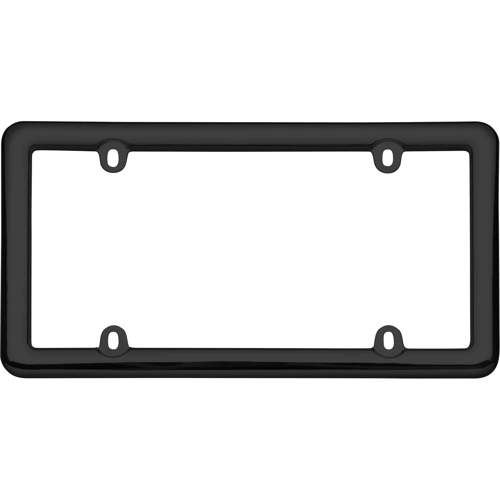 Nouveau License Plate Frame, Black Plastic