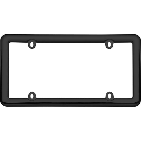 Nouveau License Plate Frame, Black Plastic