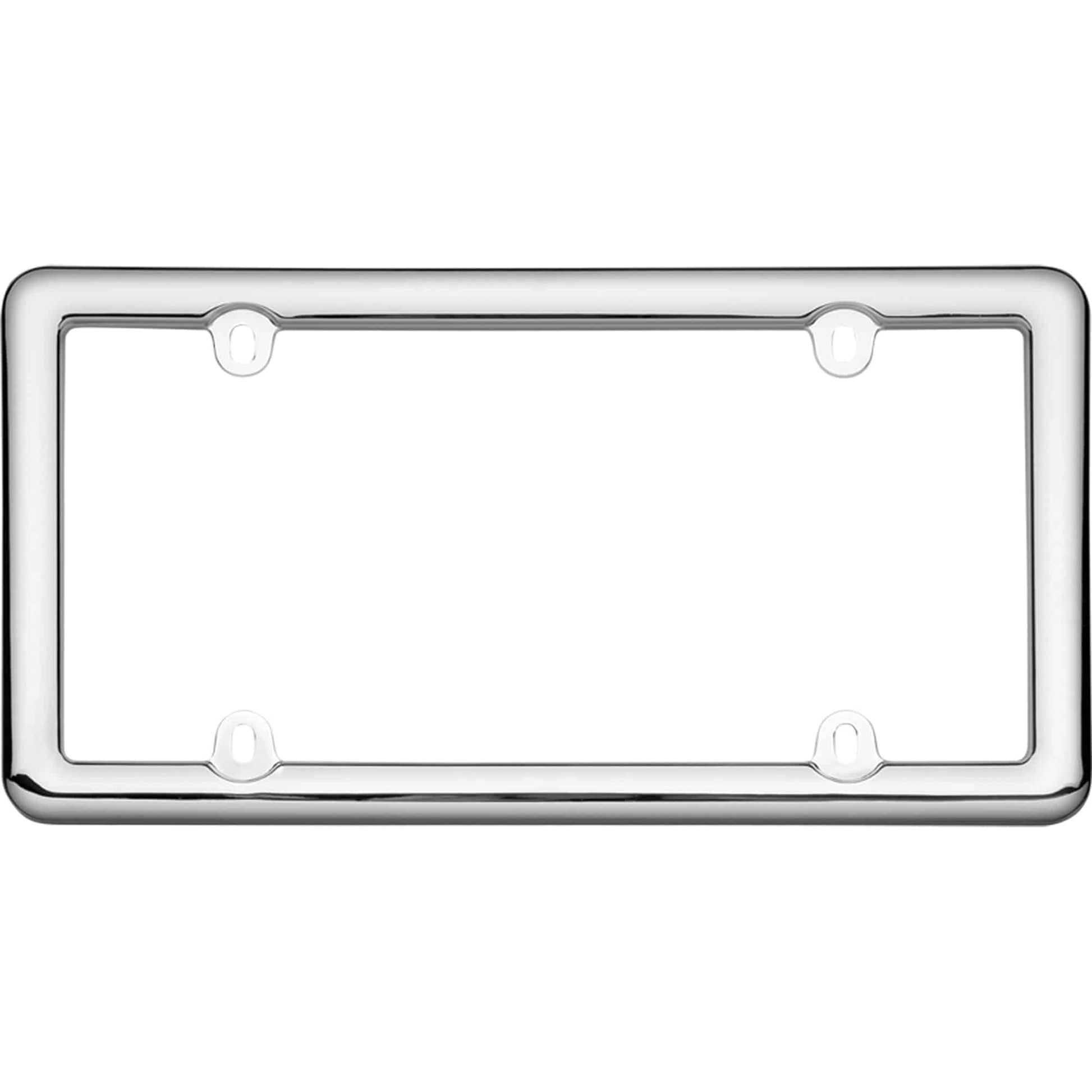 Nouveau License Plate Frame, Chrome Plastic