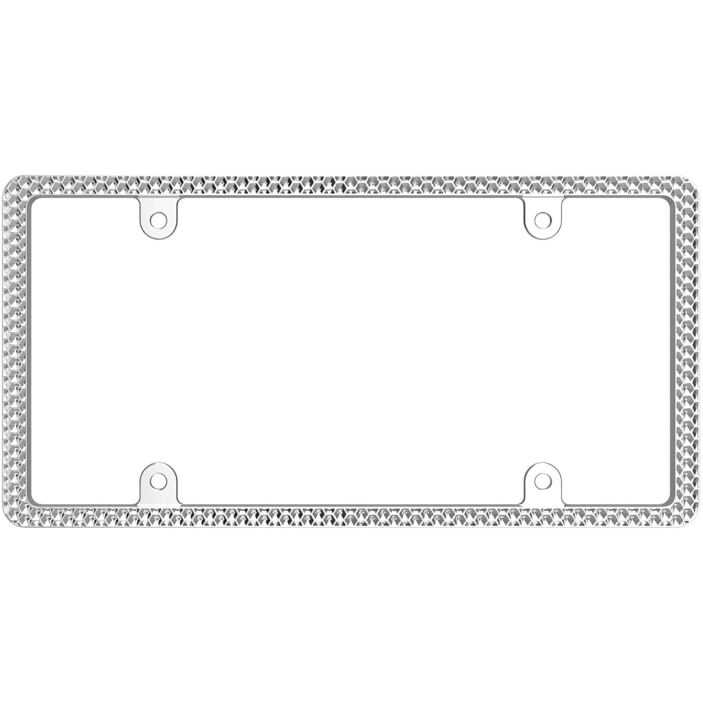 Pixel License Plate Frame, Chrome