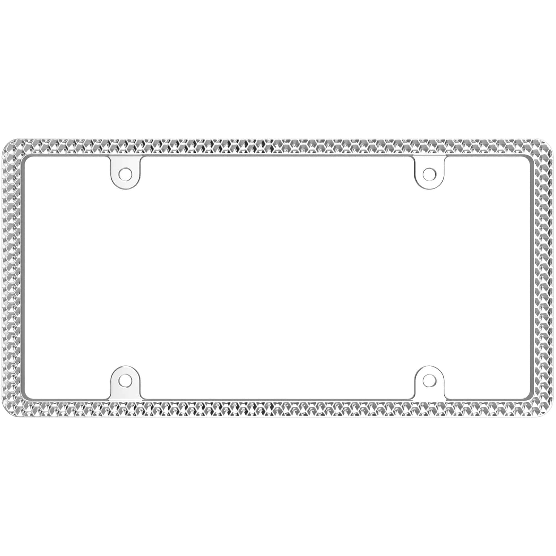 Pixel License Plate Frame, Chrome