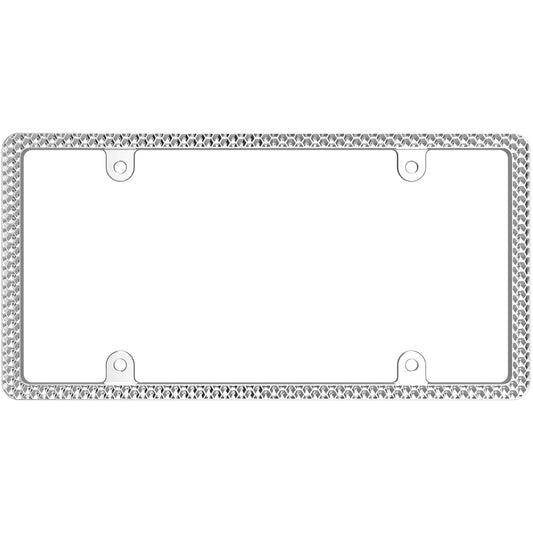 Pixel License Plate Frame, Chrome