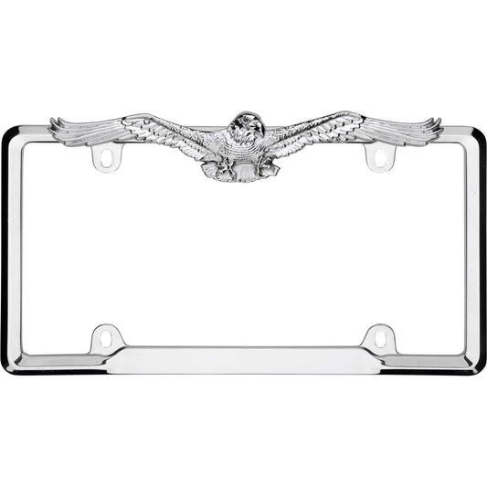 Eagle License Plate Frame, Chrome
